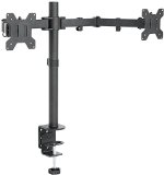 VIVO STAND-V002 Dual LCD Monitor Desk Mount Stand Heavy Duty Fully Adjustable Fits 2Two Screens up to 27