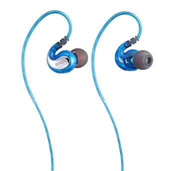 BASN G1 Earphones with Microphone Sport Running Noise Reduction Headphones for Apple iPhone, iPad, iPod and Samsung Galaxy HTC Android Mobile Phones (Blue)