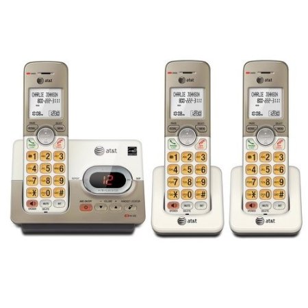AT&T EL52313 DECT 6.0 Phone Answering System with Caller ID/Call Waiting, 3 Cordless Handsets, Silver