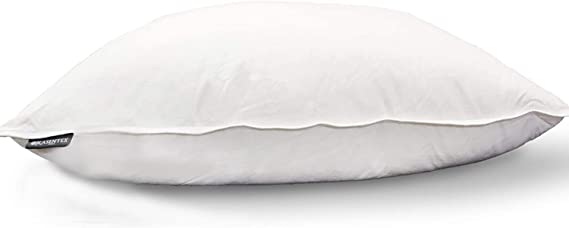 KASENTEX White Down and Feather Pillows - Triple Layer Fill and Design, 100% Luxury Cotton Fabric, Soft Touch Bed Pillow, Oeko Certified, Standard/Queen Size (20x30)