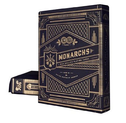 Theory11 Monarch Playing Cards (Black, 3.5 x 2.5-Inch)