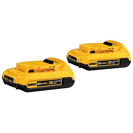 Dewalt 20V Max Compact XR Li-Ion Compact Battery, 2-Pack