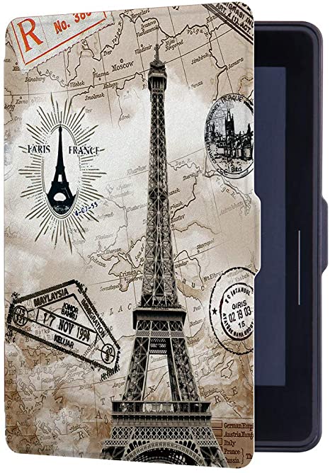 HUASIRU Painting Case for Amazon Kindle Voyage Cover with Auto Sleep/Wake, Retro Tower