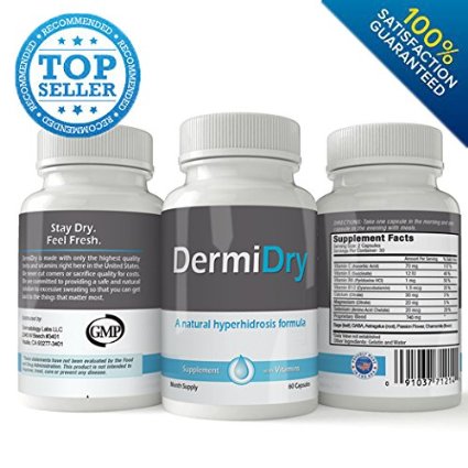 Dermidry® Sweat Block Formula: Natural Hyperhidrosis Treatment - 4 Month Supply