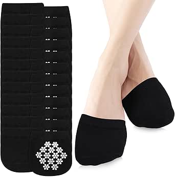 SATINIOR 12 Pairs Women Toe Topper Socks Toe Liner Half Seamless Socks Low Cut No Show Socks for Women