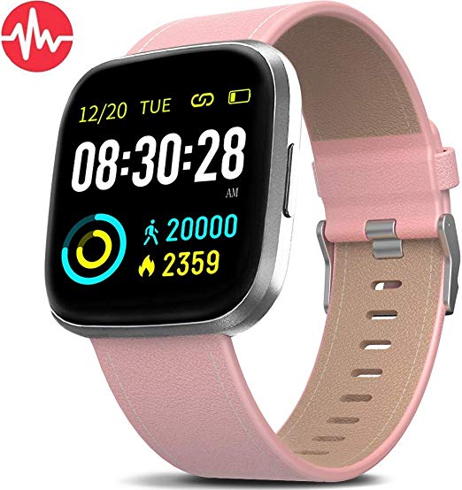 MorePro Smart Watch IP68 Waterproof Activity Tacker with Heart Rate Blood Pressure Monitor, Sleep Tracking Fitness Watch with Android & iOS Calorie Step Counter Touch Screen Pedometer for Women Men