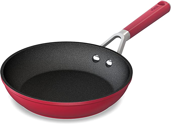 Ninja C20020 Foodi NeverStick Vivid 8-Inch Fry Pan, Nonstick, Durable & Oven Safe to 400°F, Cool-Touch Handles, Crimson Red