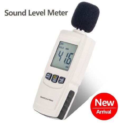 Sound Decibel MeterGoerTek Digital Mini Sound Pressure Level Meter Audio Noise Measurement 30-130dBA MAX MIN HoldAuto Backlight Display-3AAA Battery Included-New Released GM1352