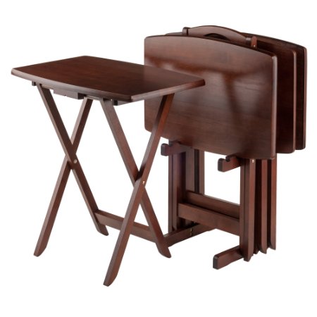 Winsome Wood TV Table Set, Walnut