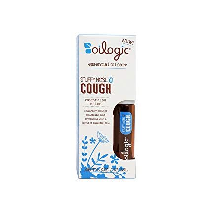 Oilogic Stuffy Nose & Cough Essential Oil Roll-On Baby Cold Symptoms.45OZ