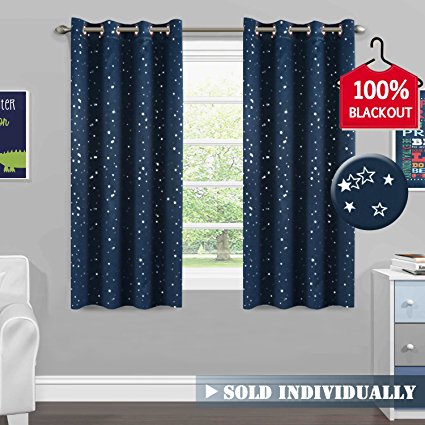 H.VERSAILTEX Full Blackout Thermal Insulated Curtain Panels Star Wars Curtains for Boys Room Grommet Star Curtains for Kids Room, 52 x 63 - Inch - 1 Panel