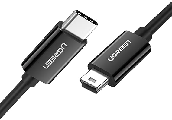 UGREEN USB Typ C 3.1 auf mini USB 2.0 Kabel, mini USB-C Datenkabel USB Typ C mini USB Ladekabel kompatibel mit Macbook 12 Zoll, Google Pixel und anderen Geräten mit Typ-C, Mini USB Anschlüssen (1m)