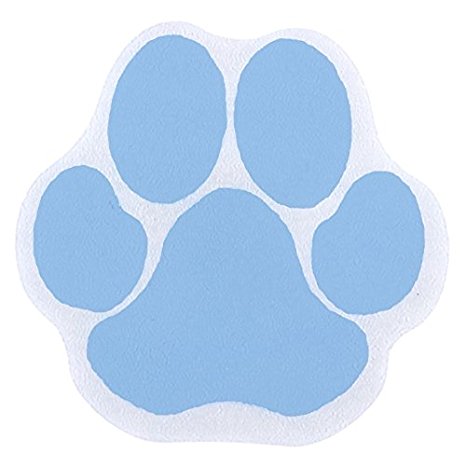 Adhesive Paw Bath Treads in Blue