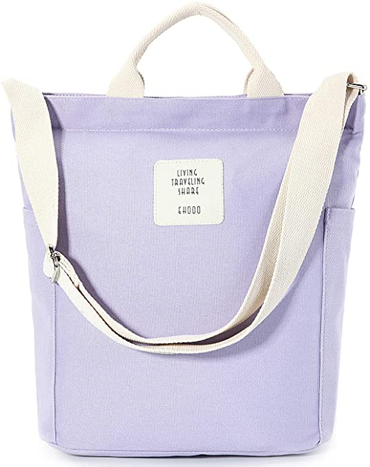 Worldlyda Women Canvas Tote Purse Handbags Crossbody Shoulder Bag Casual Work School Shopper Hobo Top Handle Handbag