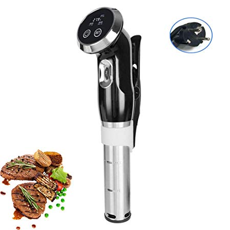 Sous Vide Cooker Immersion Circulator Vacuum Food Cooker with Adjustable Clamp and LCD Digital Touch Display (220V, EU Plug)