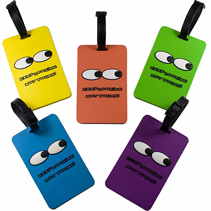Oliveland Keep Looking Not Yours Set of 5 Soft Luggage Tags Luggage Tag