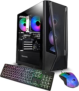 iBUYPOWER Trace 7 Mesh Gaming PC Computer Desktop TraceMeshI7N4602 (Intel Core i7 13700F, NVIDIA GeForce RTX 4060 8GB, 16GB DDR5 RGB 5200MHz (16x1), 1TB NVMe, WiFi Ready, Windows 11 Home Advanced)