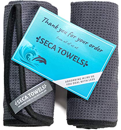 Seca Towels Best Gym Towels for Men & Women (2 Pack), Microfibre Exercise Sports Towel Set, Premium Fitness Sport Sweat Towel, Quick Drying Technology, Stay Cool While you Workout, Super Absorbent