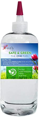 Firefly Safe and Green Eco-Friendly Lamp Oil - Non Toxic - Biodegradable - Virtually Odorless - Paraffin Alternative - Indoor Outdoor Use - Lamps, Lanterns, Candles, Patio Tiki Torches - 16 Oz