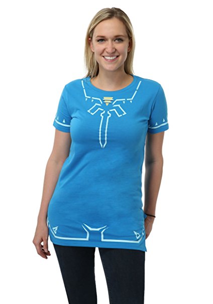 Bioworld Zelda Breath Of The Wild Link Turquoise T-Shirt Dress