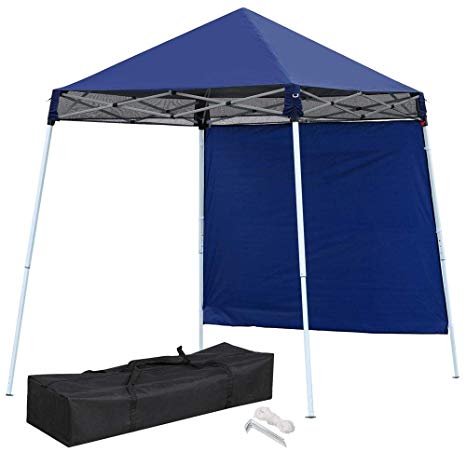 Yaheetech Outdoor Portable 8' x 8' POP UP Canopy Party Waterproof Tent for Hiking/Camping/Fishing/Picnic/Garden/Yard/Patio with Sidewall & Carry Bag