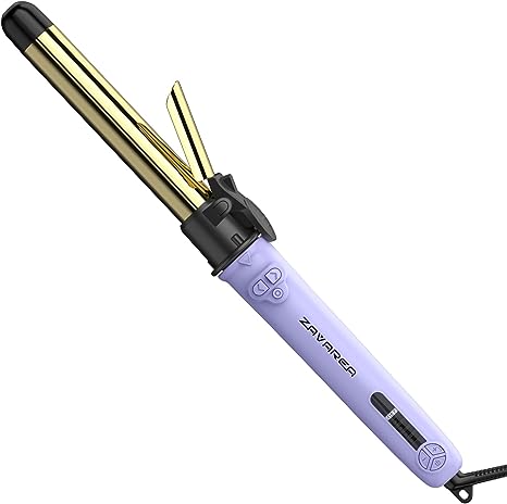 Electric Rotating Curling Iron, 1 Inch Curling Wand with Self-Rotating Barrel, Adjustable Heat Settings, Auto Shut-Off, Anti-Scald Tip
