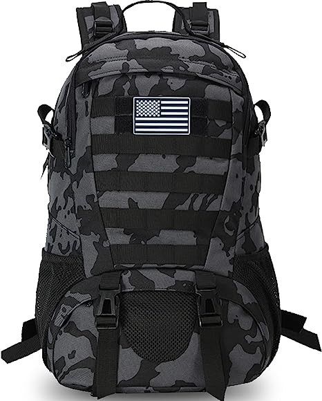 Jueachy Tactical Backpack for Men Molle Military Rucksack Pack Waterproof Daypack 30L with USA Flag Patch