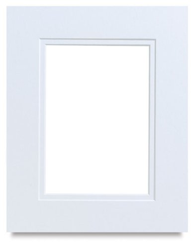 Poster Palooza White on White Double Photo Mat 18x24 for 13x19 Photos - Fits 18x24 Frame