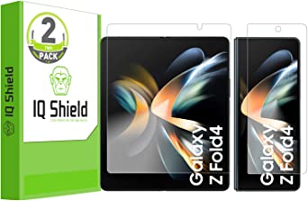 IQ Shield Screen Protector Compatible with Samsung Galaxy Z Fold 4 (2-Pack) Anti-Bubble Clear Film