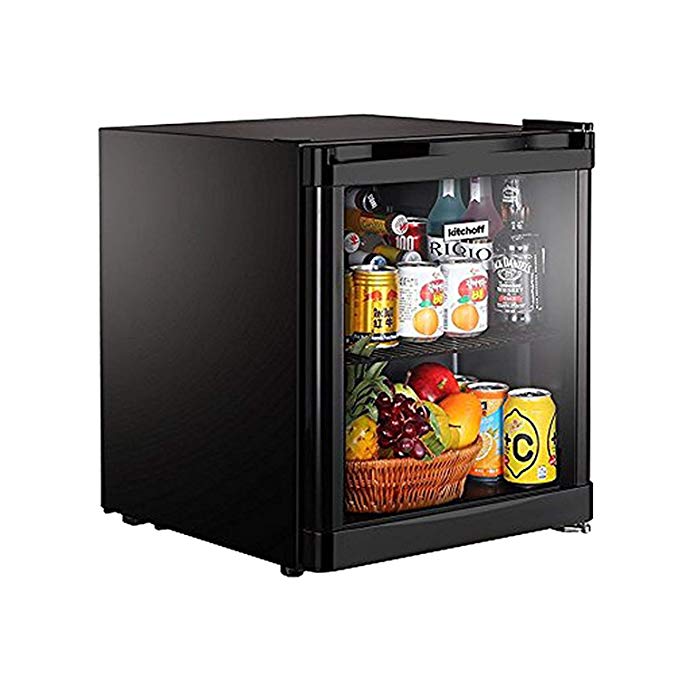 Kitchoff HY50 50 L Aluminium and Glass Direct Cool Standard Single Door Mini Refrigerator (Black)