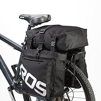 Bicycle Rear Seat Carrier Bag Double Pannier Bag Bike Commuter Bag