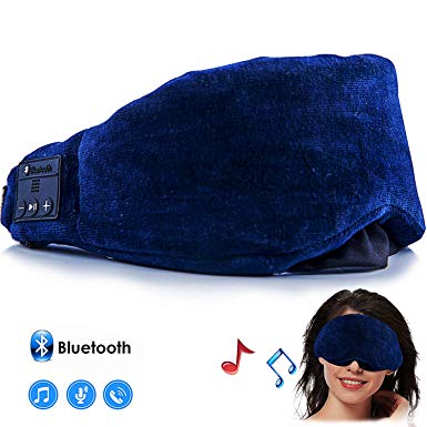 ARCRIST Bluetooth Sleeping Eye Mask with Headphones, Bluetooth Sleep Eye Mask Wireless Bluetooth Headphones Music Travel Sleeping Headsets with Microphone, Cleanable Travel Eye Masks
