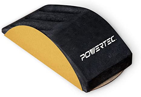 POWERTEC 71724 5 inch Hook and Loop Sanding Block Hand Sander for Wood, Metal, Drywall, Painted Surfaces and Woodworking - 1PK