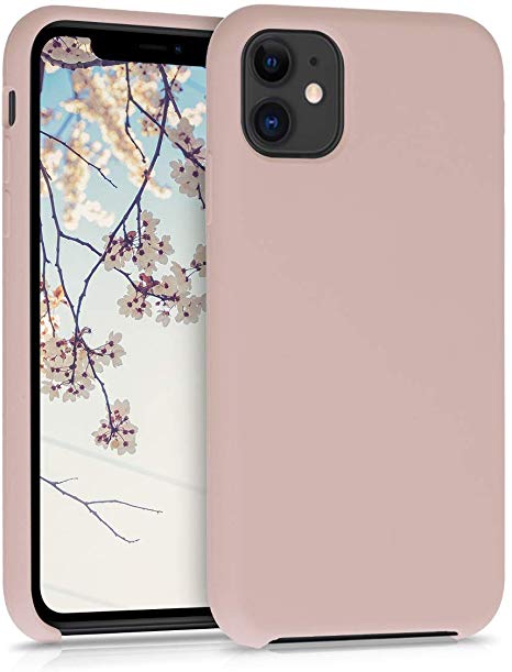 kwmobile TPU Silicone Case for Apple iPhone 11 - Soft Flexible Rubber Protective Cover - Dusty Pink