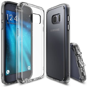 Galaxy S7 Case Ringke Fusion Crystal Clear PC Back TPU Bumper Drop ProtectionShock Absorption TechnologyAttached Dust Cap For Samsung Galaxy S7 - Crystal View