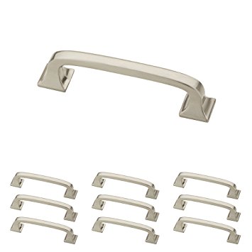 Franklin Brass P29521K-SN-B Satin Nickel 3-Inch Lombard Kitchen or Furniture Cabinet Hardware Drawer Handle Pull, 10 pack
