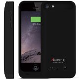 Alpatronix BX120plus MFi Certified 2400mAh External Battery Case for iPhone 5 5S 5C - Black