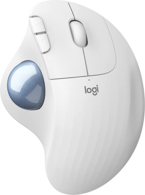 Logitech Ergo M575 Wireless Trackball Mouse for Business - Ergonomic Comfort, Precise Thumb Control, Smooth Tracking, Windows/Mac/Chrome/Linux with Logi Bolt USB Receiver, Bluetooth - Off-White