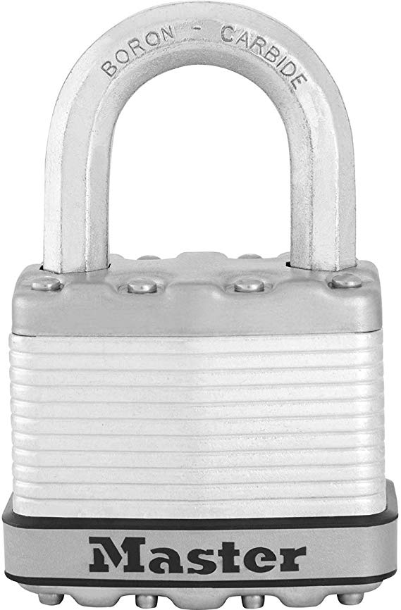 MASTER LOCK Very High Security Padlock [Key] [Laminated Steel] [Weatherproof] M5EURD - Best Used for Storage Units, Sheds, Garages, Fences