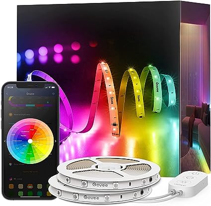 Govee 30m RGBIC LED Strip Lights, Smart LED Lights Work with Alexa and Google Assistant, App Control Segmented DIY Colour Changing, 2 Rolls of 15m LED Strips, WiFi LED Strip for Bedroom, Living Room