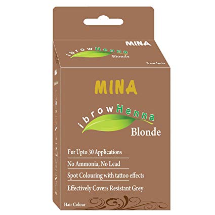 Mina Eyebrow Henna Blonde Regular Pack & Tinting Kit for Brow Color
