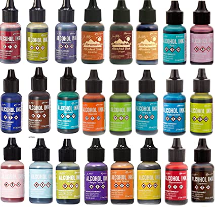 Tim Holtz Adirondack Alcohol Ink 24 bottle Mega Set Assorted Colors - No Duplicates