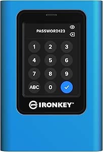 Kingston IronKey Vault Privacy 80 7.6TB External SSD | FIPS 197 | XTS-AES 256GB Encrypted | Touch Screen PIN | Secure Data Protection | IKVP80ES/7680G