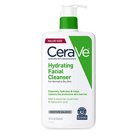 CeraVe Hydrating Face Wash | 19 Fluid Ounce | Daily Facial Cleanser for Dry Skin | Fragrance Free