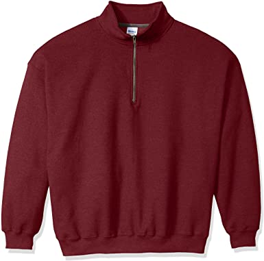 Gildan Men's Fleece Quarter-Zip Cadet Collar Sweatshirt