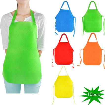 Wuudi Artist 's Painting Apron For Kids 10 pcs Assorted Color
