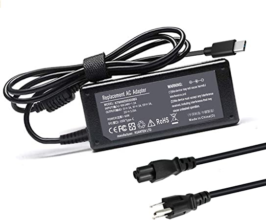 Shareway 20V 3.25A 65W USB Type C Laptop Charger Compatible with Samsung/LG/Acer HP Spectre x360 13-ac013dx Elite x2 1012 G1 Lenovo Yoga 720 Thinkpad X1 Tablet