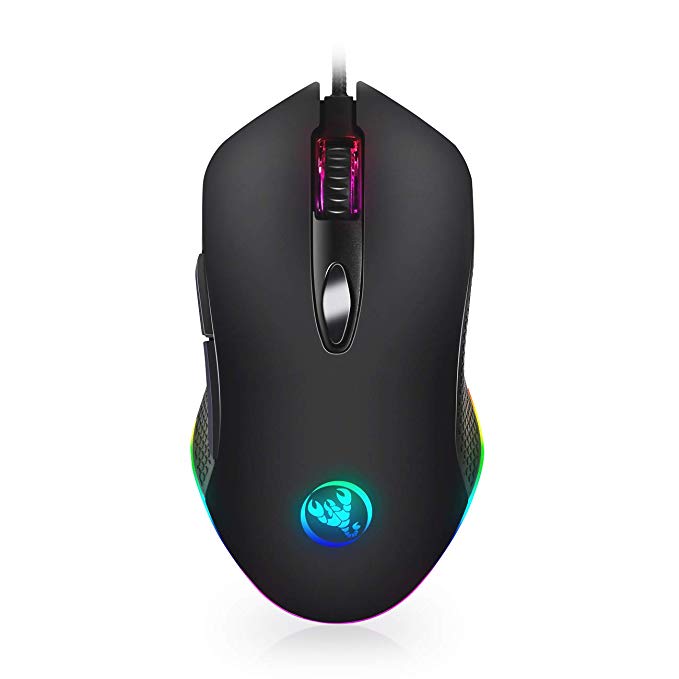 Anewish Wired Mouse Gaming Mice RGB Light Mode Ergonomic Optical PC Computer Mouse