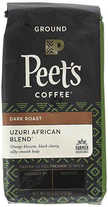 Peet's People & Planet Uzuri African Blend Ground 10.5oz coffee bag