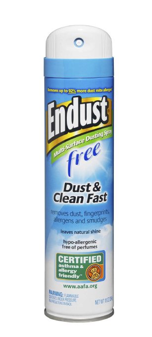 Endust Fragrance Free Hypo-Allergenic Dusting and Cleaning Spray, 10 Ounce